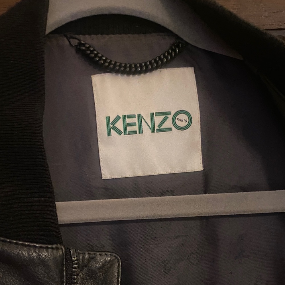 Kenzo Black Bomber Jacket with Orange Accents - Picture 3 of 9